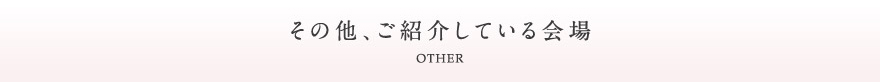 その他、ご紹介している会場